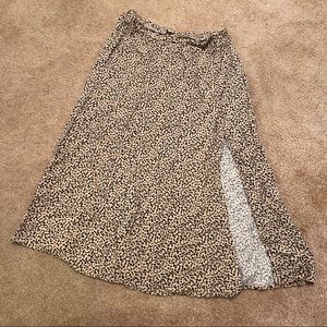 American Eagle Print Midi Slip Skirt